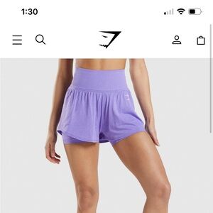 Gymshark Purple Vital Seamless 2.0 2 in 1 Shorts